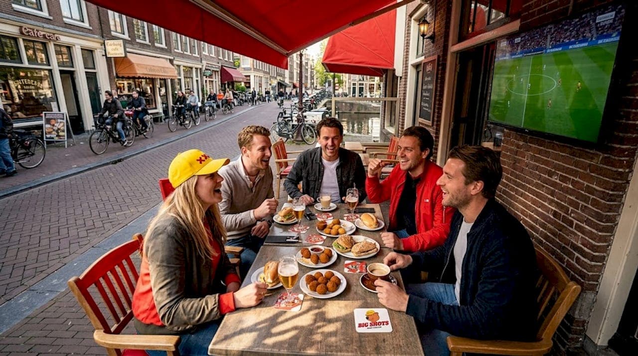 Best cafés on Nieuwezijds Voorburgwal for sports fans
